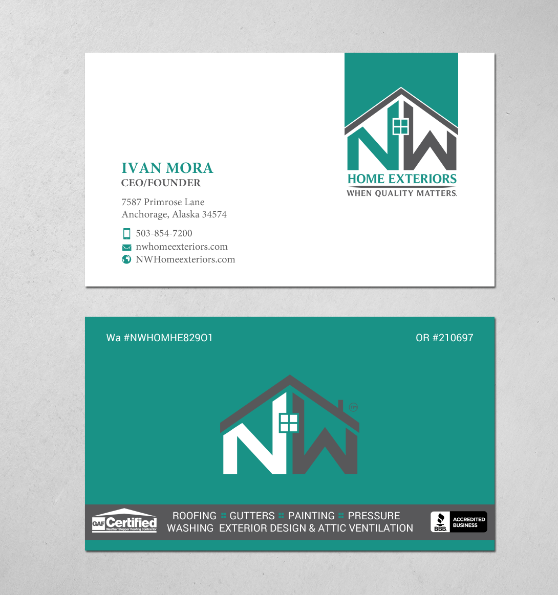 Diseño de Tarjeta de Presentación por chandrayaan.creative para este proyecto | Diseño #19898526