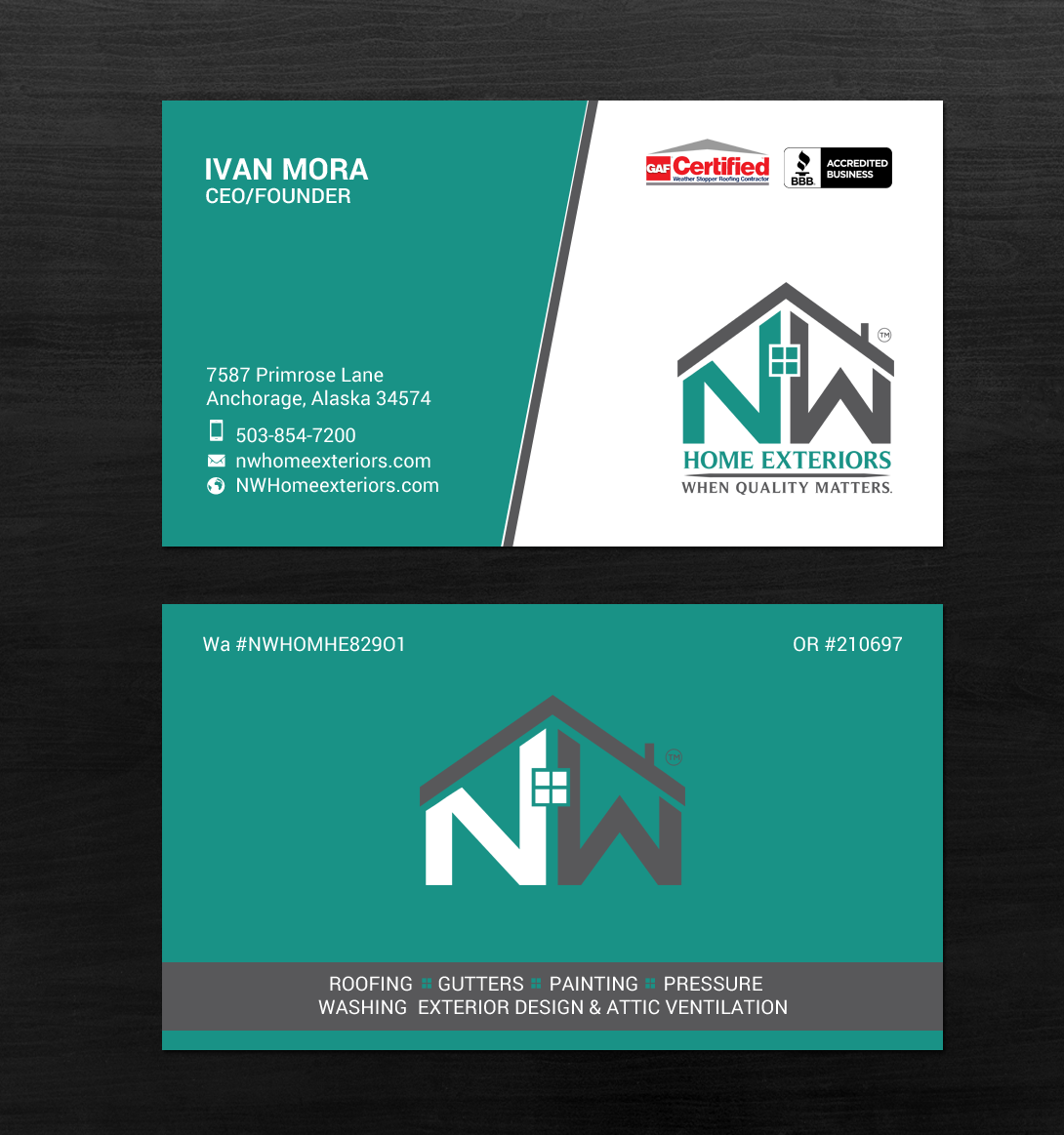 Diseño de Tarjeta de Presentación por chandrayaan.creative para este proyecto | Diseño #19898534