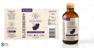 Elderberry syrup- company product label for placement in grocery chain | Etikett-Design von SofiaDesignStudio