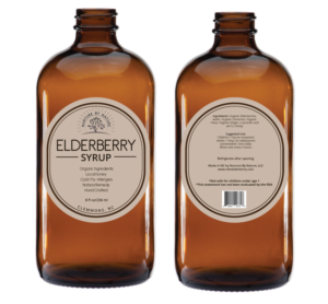Elderberry syrup- company product label for placement in grocery chain | Diseño de Etiqueta por maricreatives