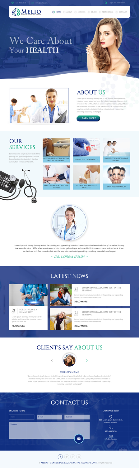 Web Design by rightway for Beverly Hills Wellness Group | Design #19911428