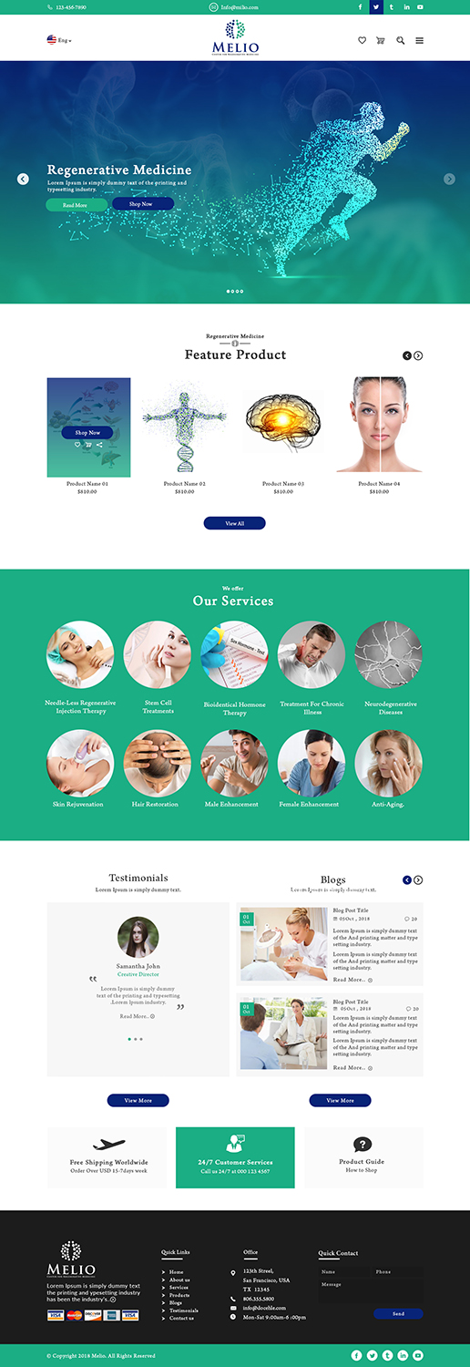 Web Design par bdesigner9 pour Beverly Hills Wellness Group | Design #19910703