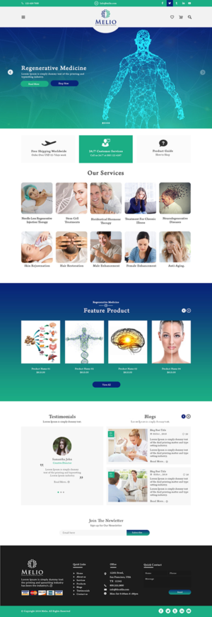 Melio Center for Regenerative Medicine  | Web Design by bdesigner9