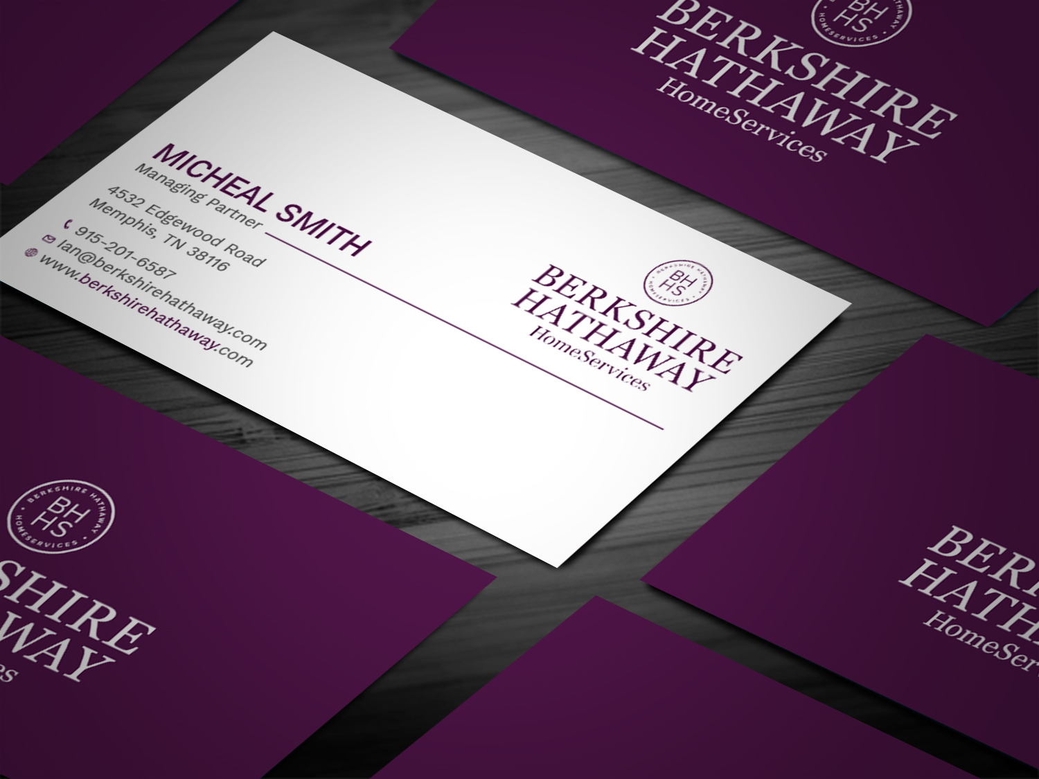Design de Carte de Visite par Tripti Ranjan Gain pour Berkshire Hathaway Home Serives | Design #19903549
