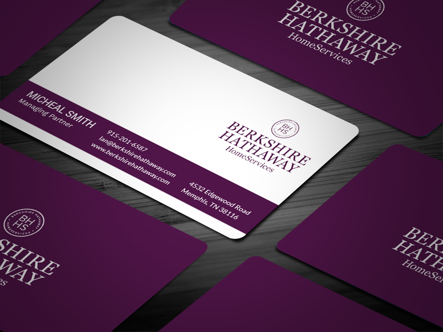 Business Card Design by Tripti Ranjan Gain for Berkshire Hathaway Home Serives | Design #19903562