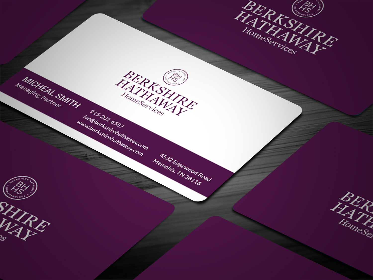Business Card Design by Tripti Ranjan Gain for Berkshire Hathaway Home Serives | Design #19903563