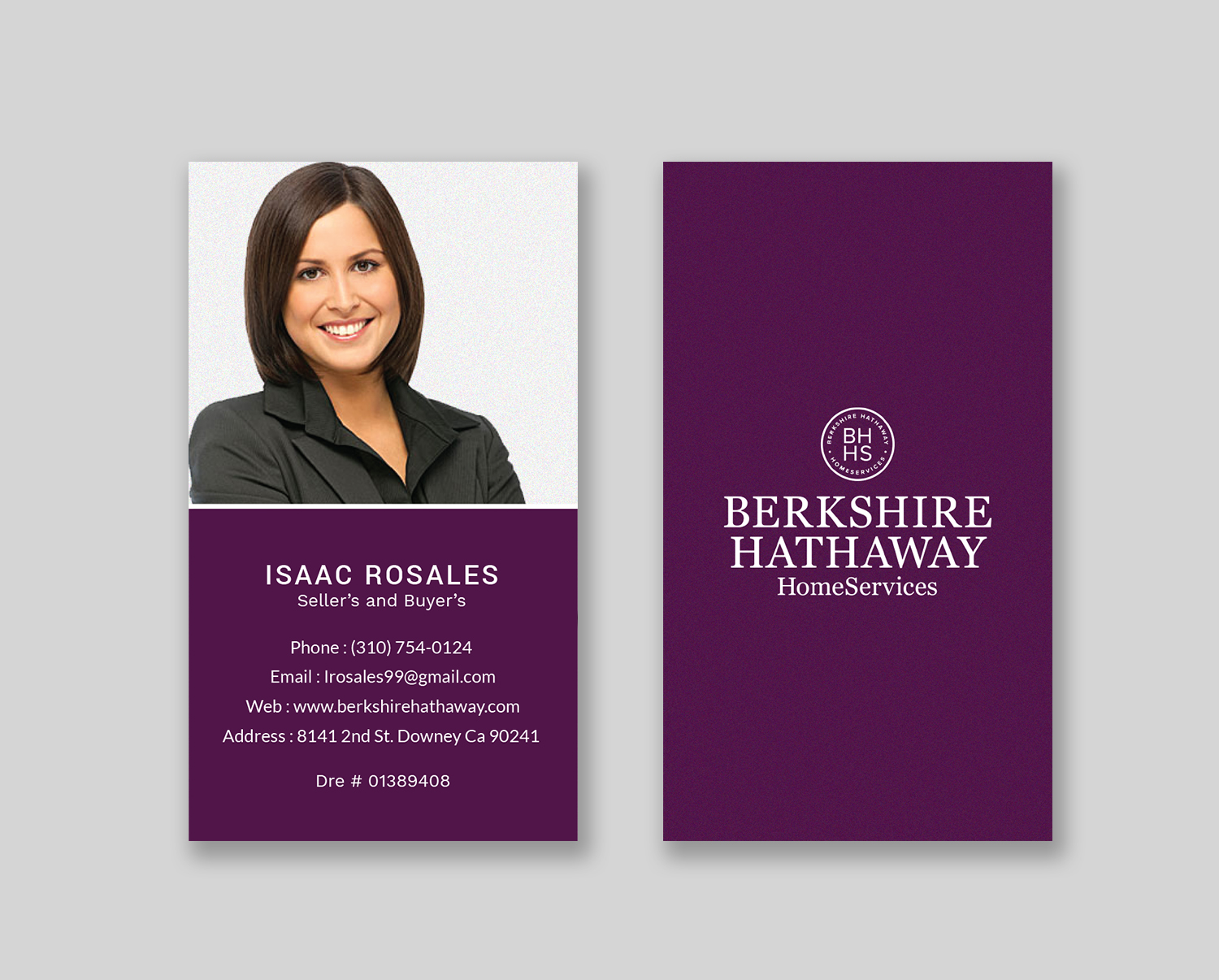 Business Card Design by Tripti Ranjan Gain for Berkshire Hathaway Home Serives | Design #19904717