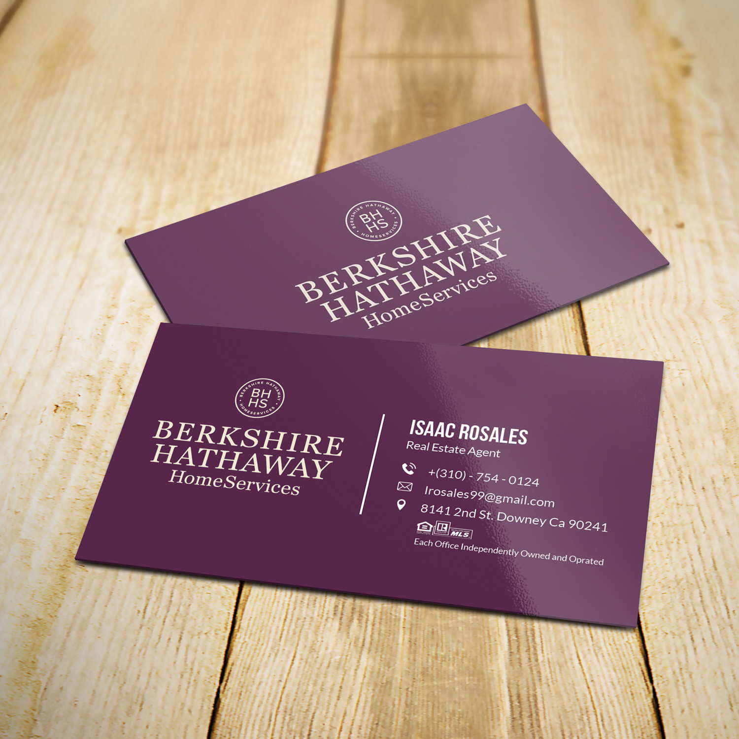 Design de Carte de Visite par Sujan4art pour Berkshire Hathaway Home Serives | Design #19903714