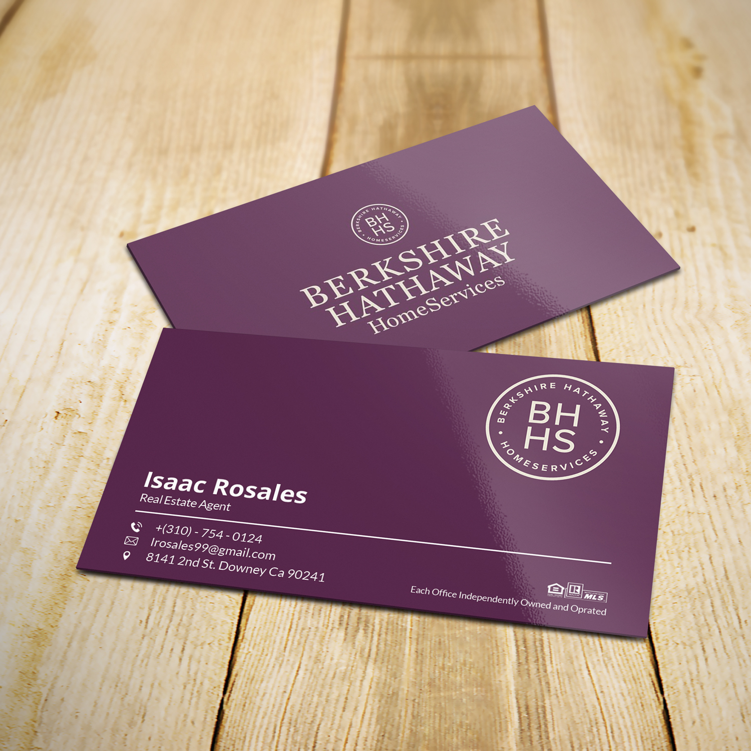 Design de Carte de Visite par Sujan4art pour Berkshire Hathaway Home Serives | Design #19903717