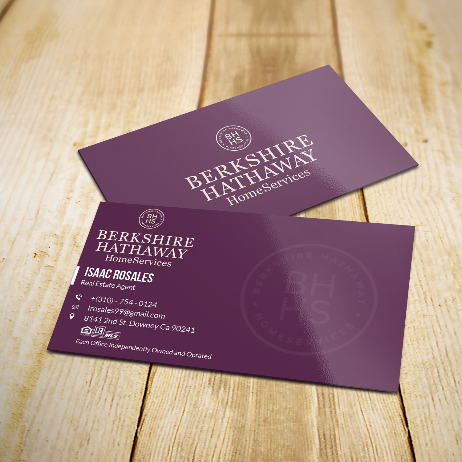 Design de Carte de Visite par Sujan4art pour Berkshire Hathaway Home Serives | Design #19903735