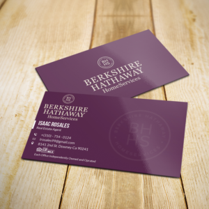 Design de Carte de Visite par Sujan4art pour Berkshire Hathaway Home Serives | Design : #19903735