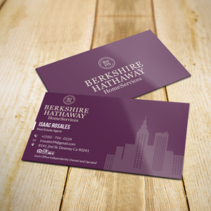 Design de Carte de Visite par Sujan4art pour Berkshire Hathaway Home Serives | Design : #19903749