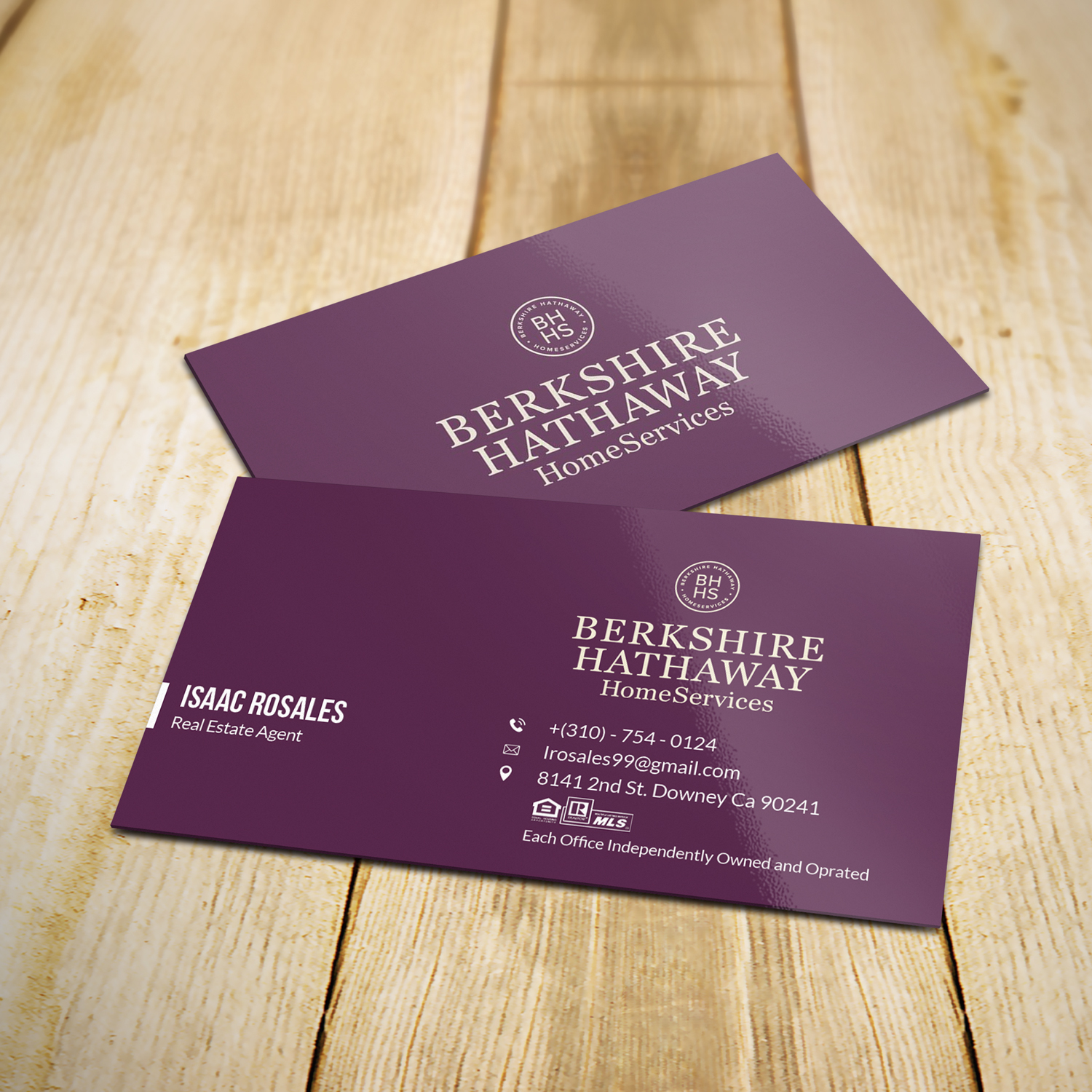 Design de Carte de Visite par Sujan4art pour Berkshire Hathaway Home Serives | Design #19903750
