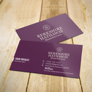 Design de Carte de Visite par Sujan4art pour Berkshire Hathaway Home Serives | Design : #19903750