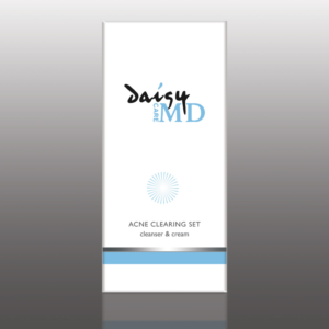 Modern Minimal Acne Clearing Set Retail Box | Packaging Design by Yvette