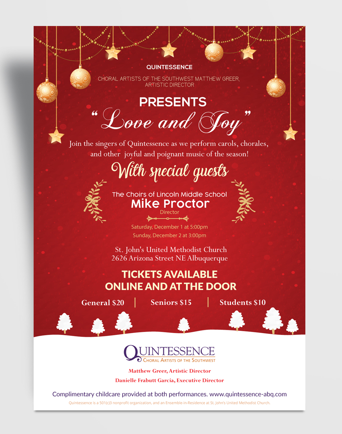 Flyer Design by ilovedesign1 for St. John's United Methodist Church | Design #19954870