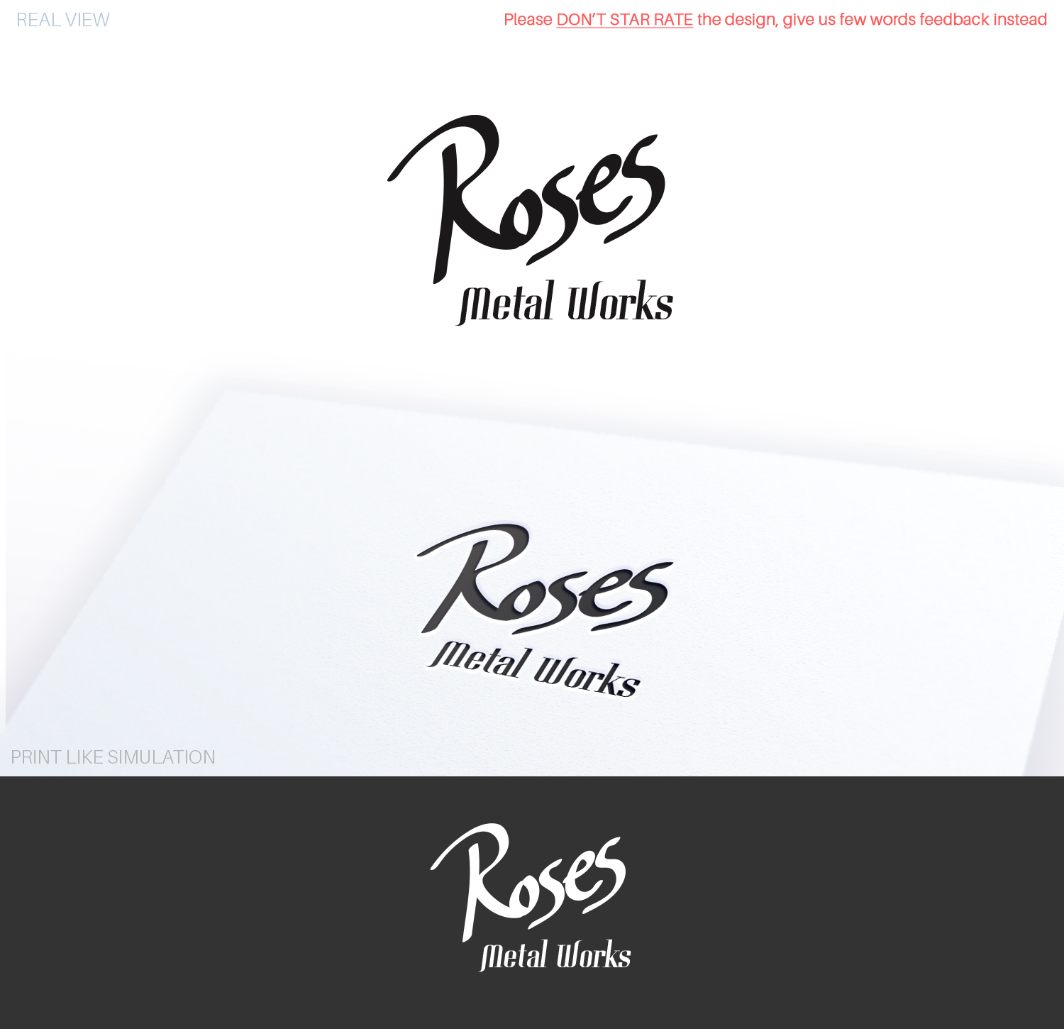 Logo Design by Anthony for Roses Metal Works  | Design #19952571