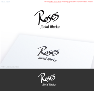 Logo Design by Anthony for Roses Metal Works  | Design: #19952571