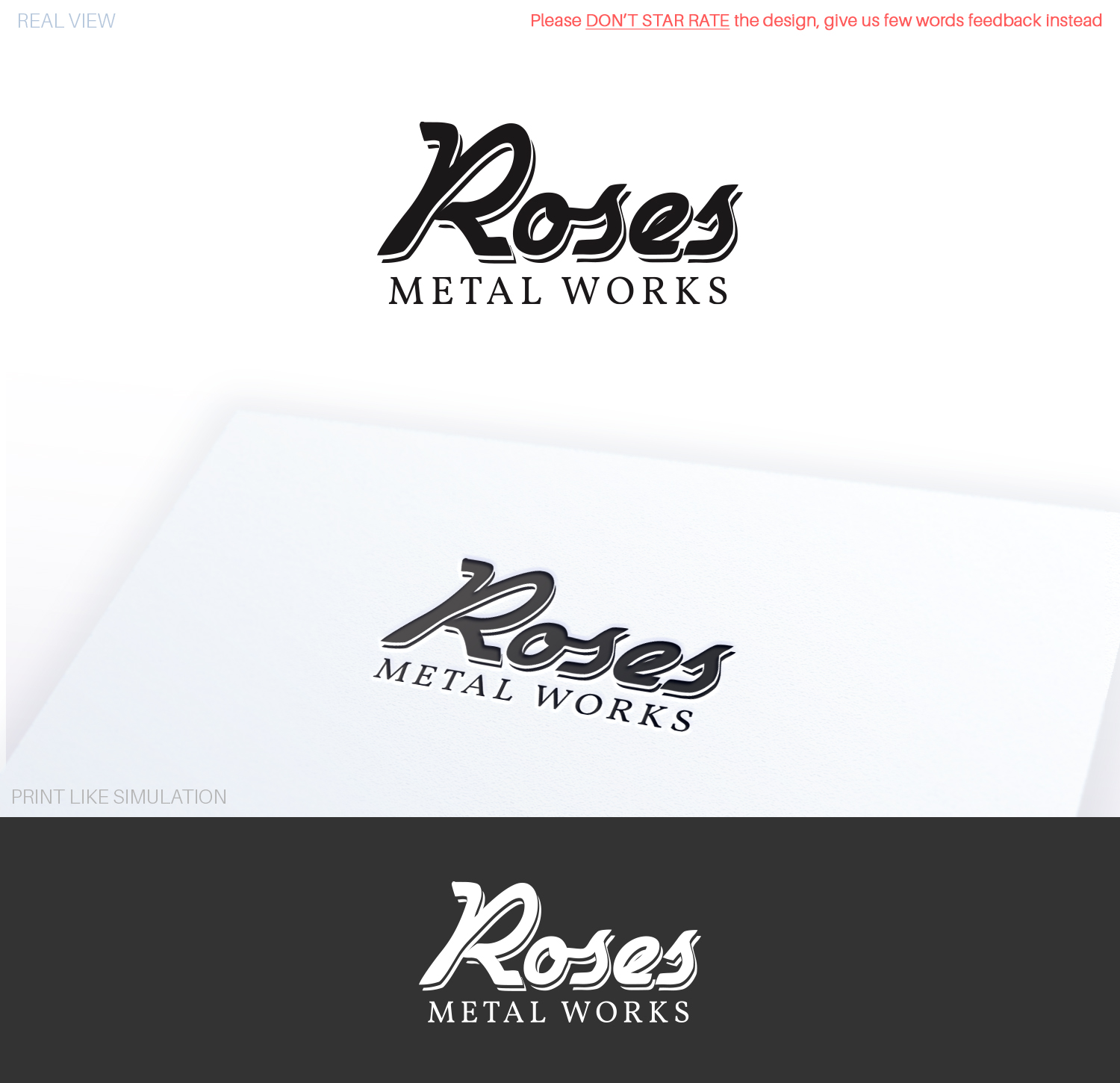 Logo Design by Anthony for Roses Metal Works  | Design #19952573