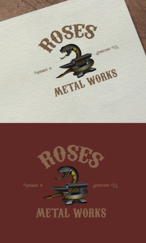 Logo Design by Pixel Desert for Roses Metal Works  | Design: #19923474