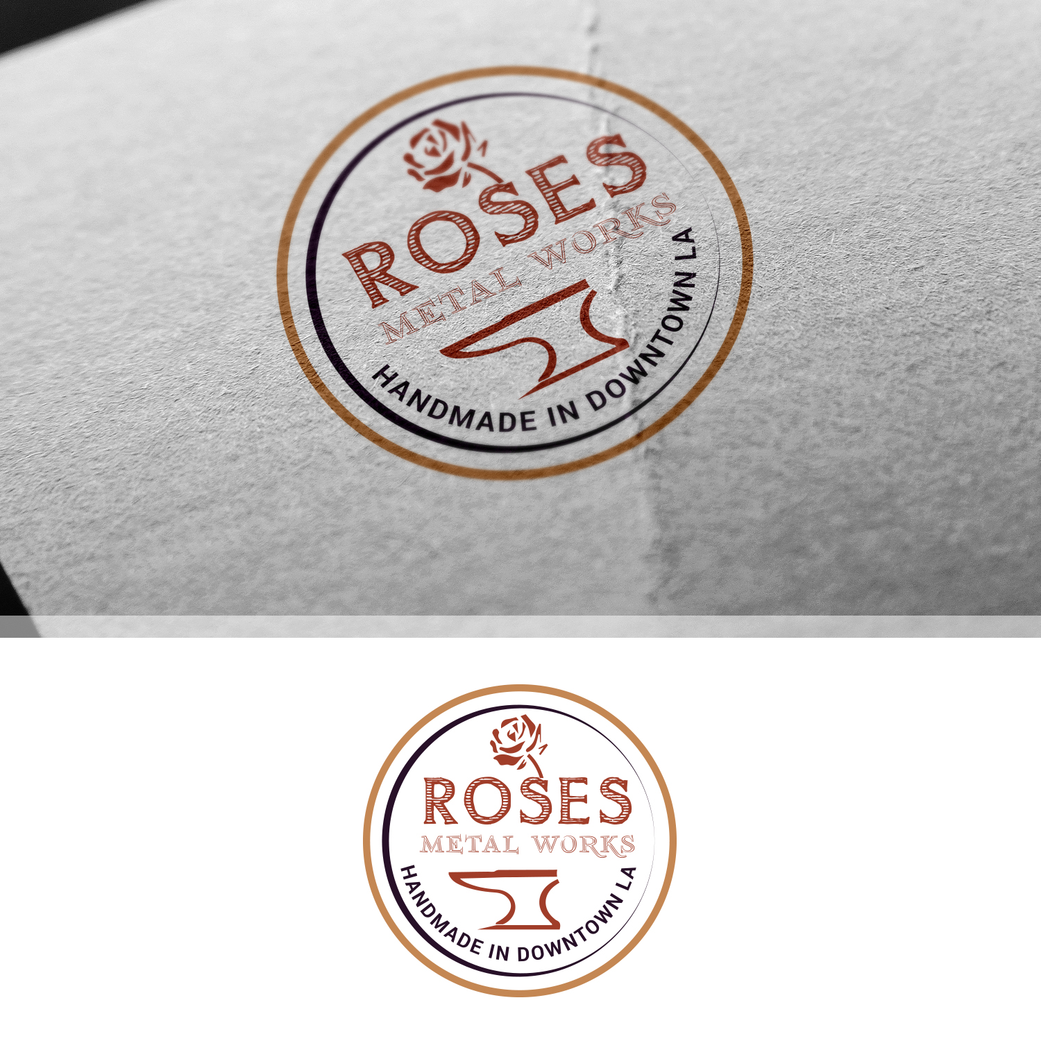 Diseño de Logo por Maxo-Biz para Roses Metal Works  | Diseño #19918627