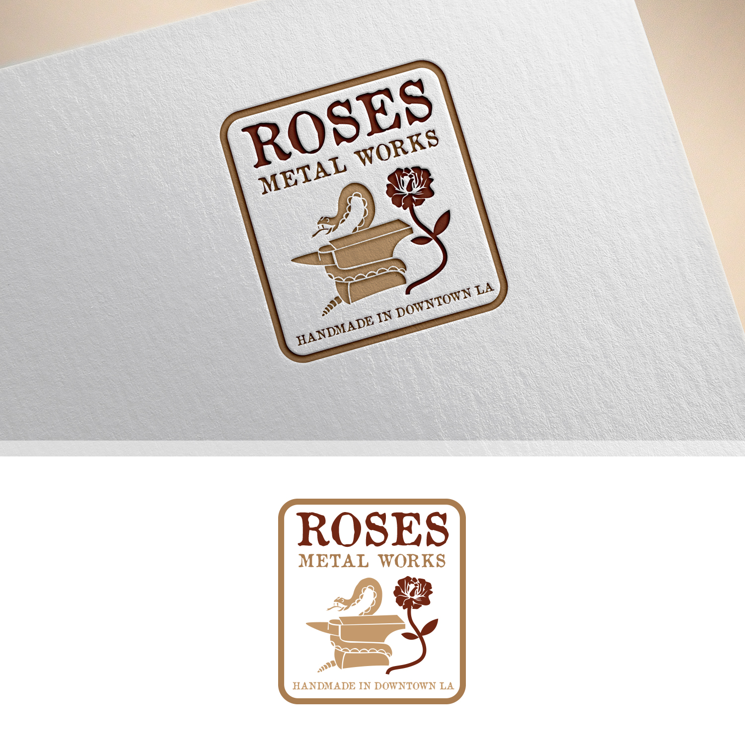 Diseño de Logo por Maxo-Biz para Roses Metal Works  | Diseño #19953982