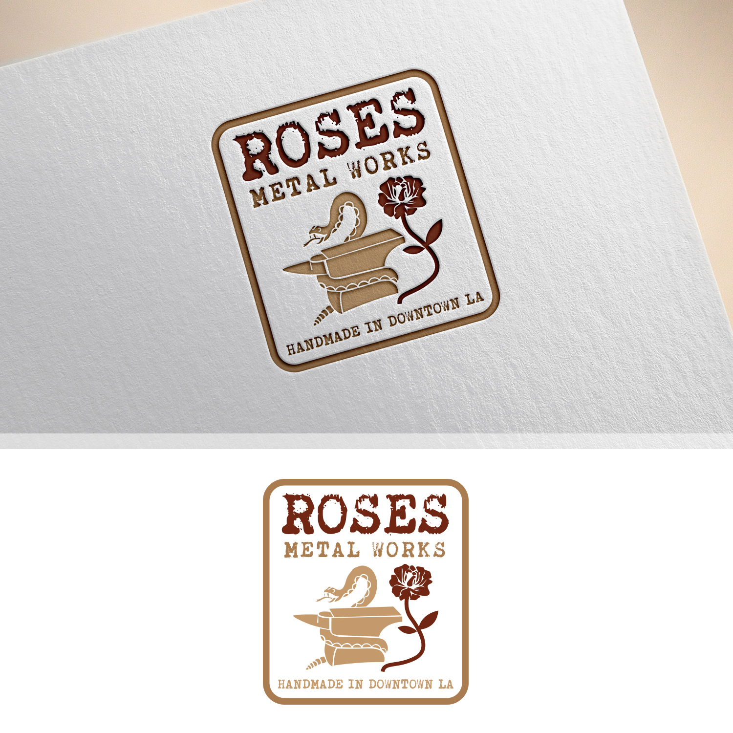 Diseño de Logo por Maxo-Biz para Roses Metal Works  | Diseño #19953985