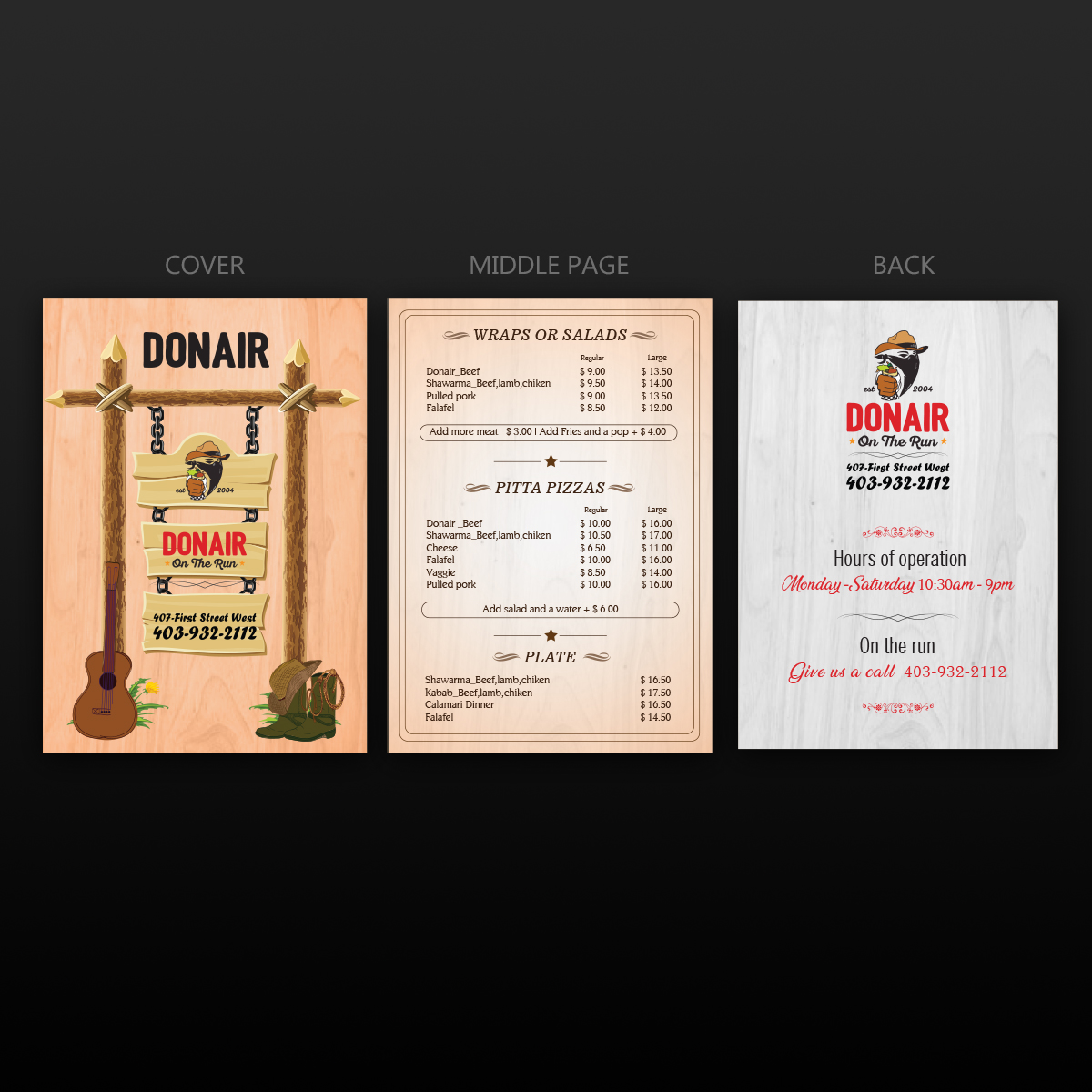 Flyer Design by Creative Jiniya for Donair On The Run  | Design #19938543