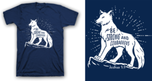 Uplifting and encouraging wolf t-shirt | T-Shirt-Design von theodorusdick14