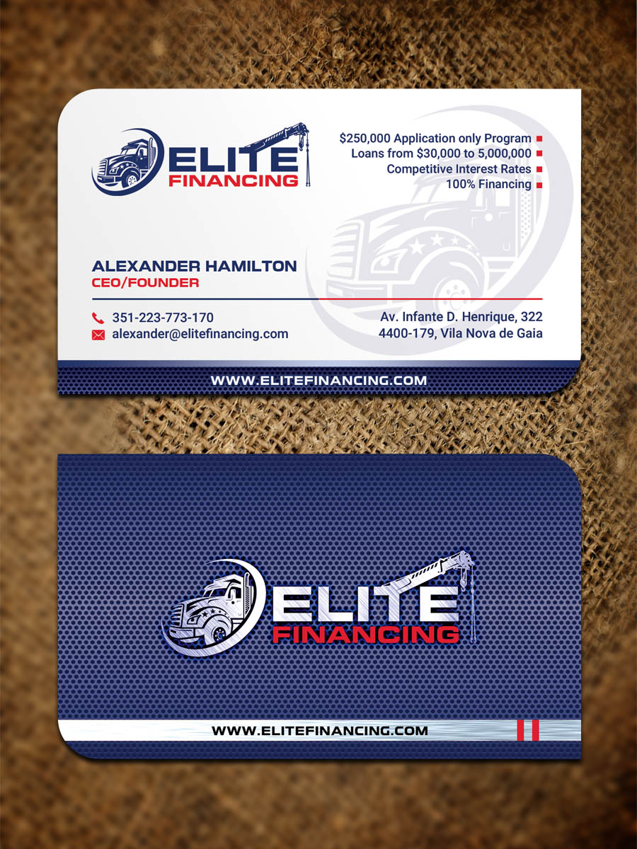 Professional, Masculine, Trucking Company Business Card Design for