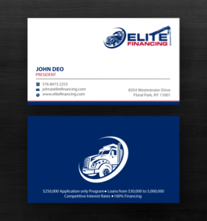 Business Card Design by Brand aid for Elite Financing LLC | Design: #19941285