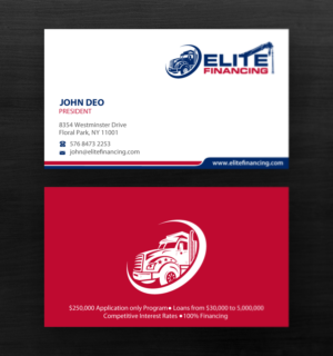 Business Card Design by Brand aid for Elite Financing LLC | Design: #19941313