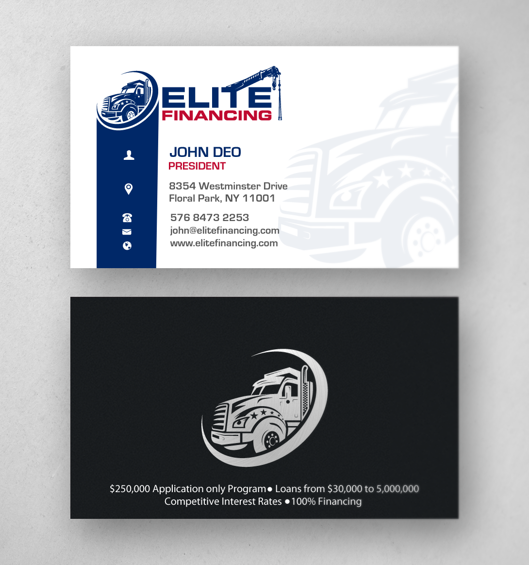 Business Card Design by Brand aid for Elite Financing LLC | Design #19941317