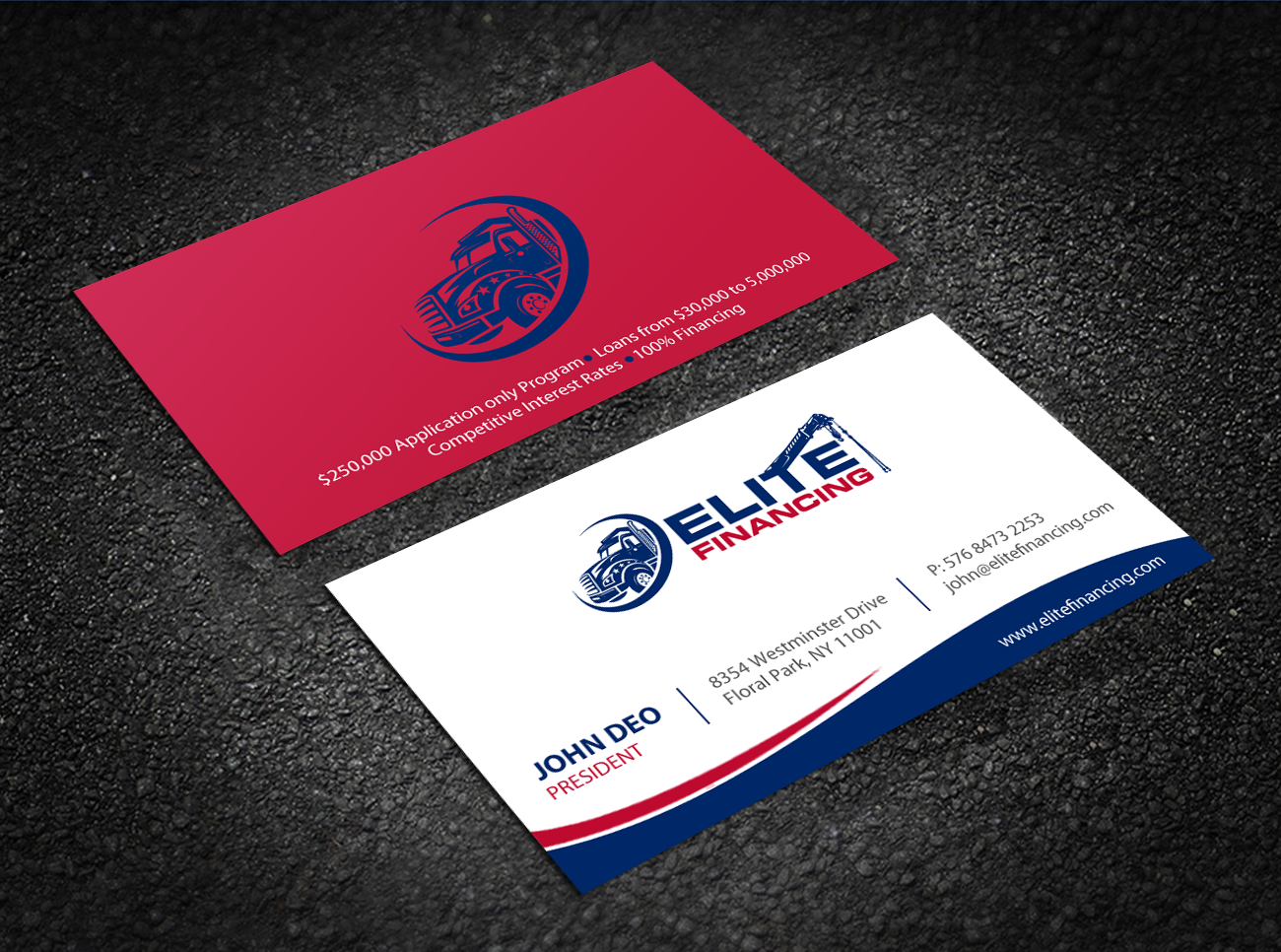 Visitenkarten-Design von Brand aid für Elite Financing LLC | Design #19943698