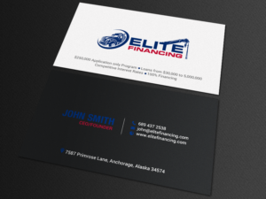 Business Card Design by chandrayaan.creative for Elite Financing LLC | Design: #19941228