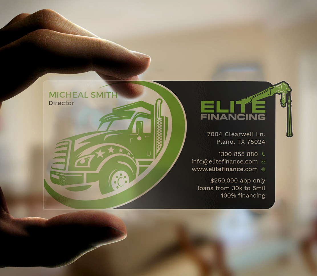 Design de Carte de Visite par Tripti Ranjan Gain pour Elite Financing LLC | Design #19974011