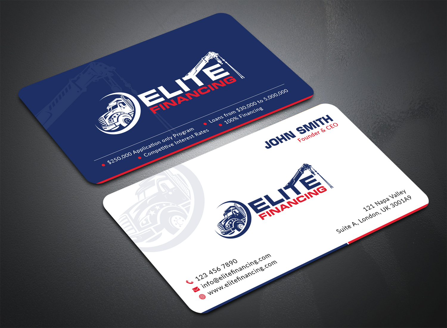 Business Card Design by Bold Pixels for Elite Financing LLC | Design #19950472