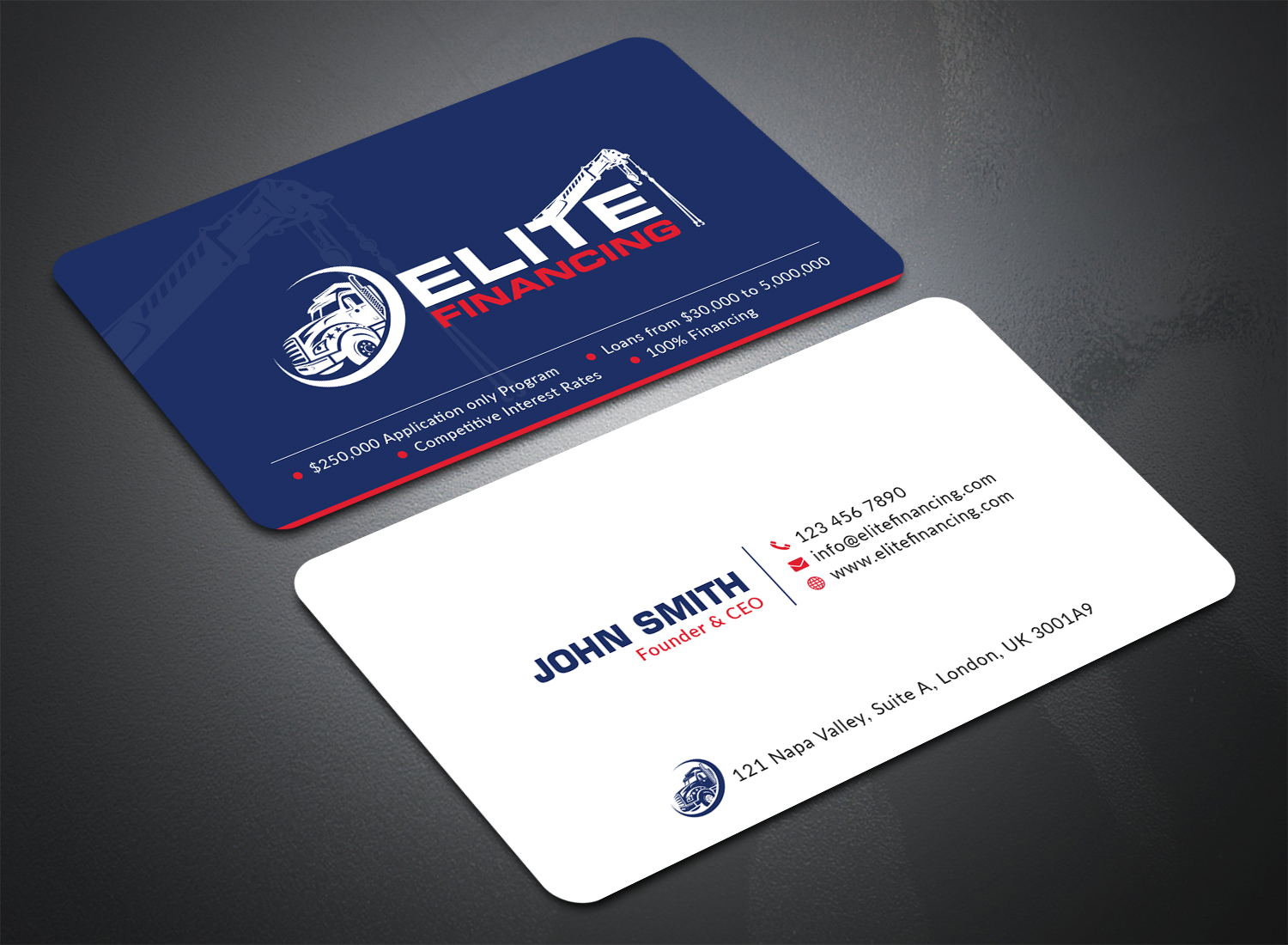 Design de Carte de Visite par Bold Pixels pour Elite Financing LLC | Design #19950544