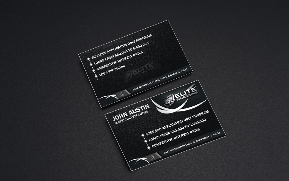 Business Card Design by Pentacle CodeCanvas for Elite Financing LLC | Design #19915390