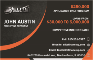 Business Card Design by Pentacle CodeCanvas for Elite Financing LLC | Design: #19925141