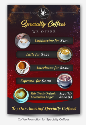 Coffee Promotion for Specialty Coffees | Poster-Design von SAI DESIGNS