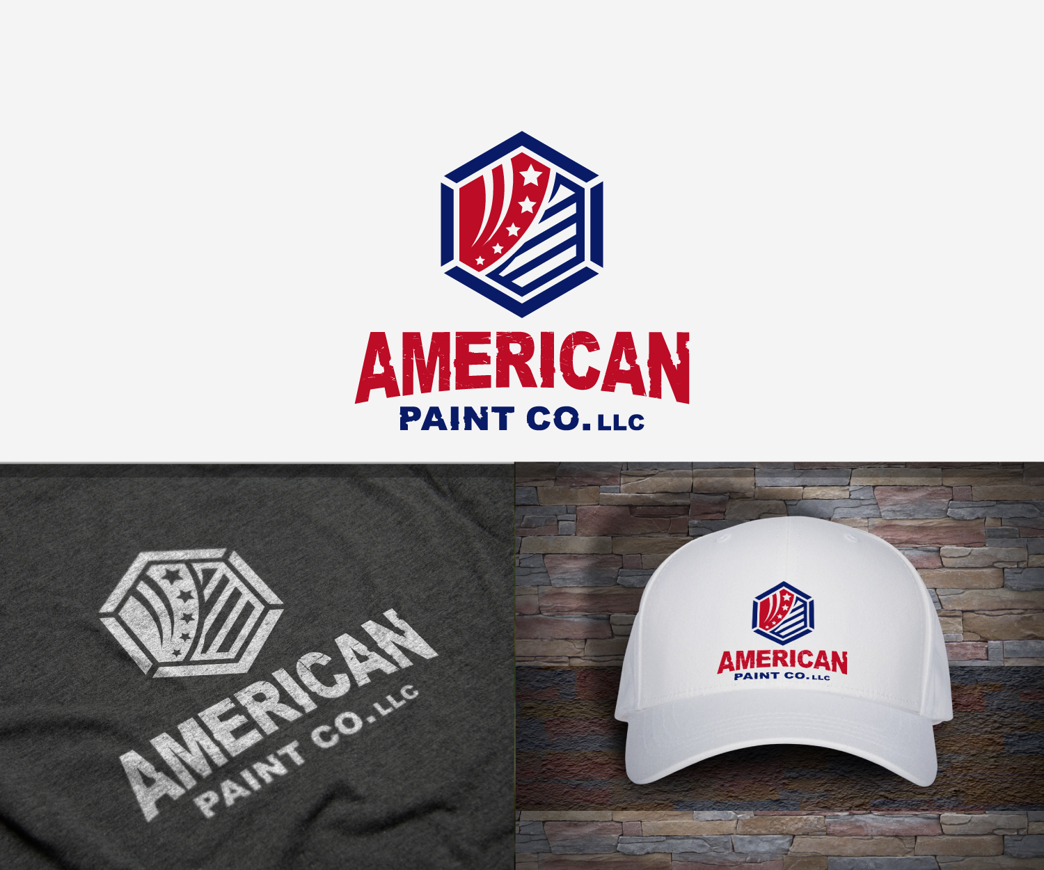 Modern, Masculine Logo Design for "American Paint Co. LLC", "APC. LLC