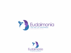 Eudaimonia / tagline = The Art of Happiness | Logo Design by nikkiblue