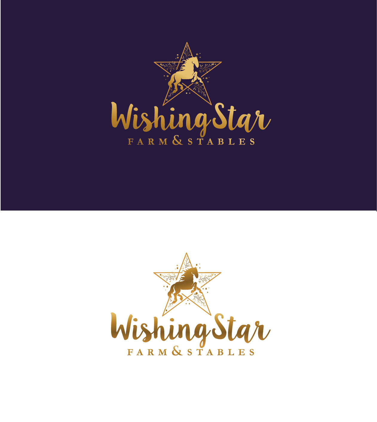 Playful Feminine Logo Design For Wishing Star Farm Stables By Birdcage Design
