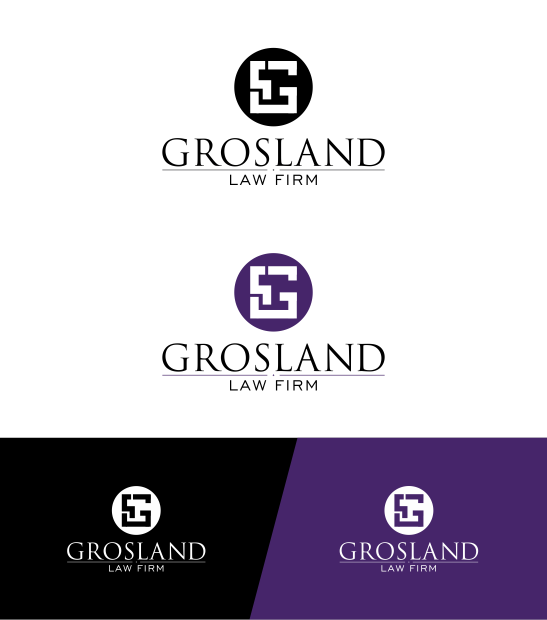 Logo Design by moisesf for Grosland Law Firm | Design #19989059