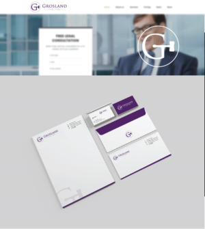Logo Design by Deep Night for Grosland Law Firm | Design: #19927464