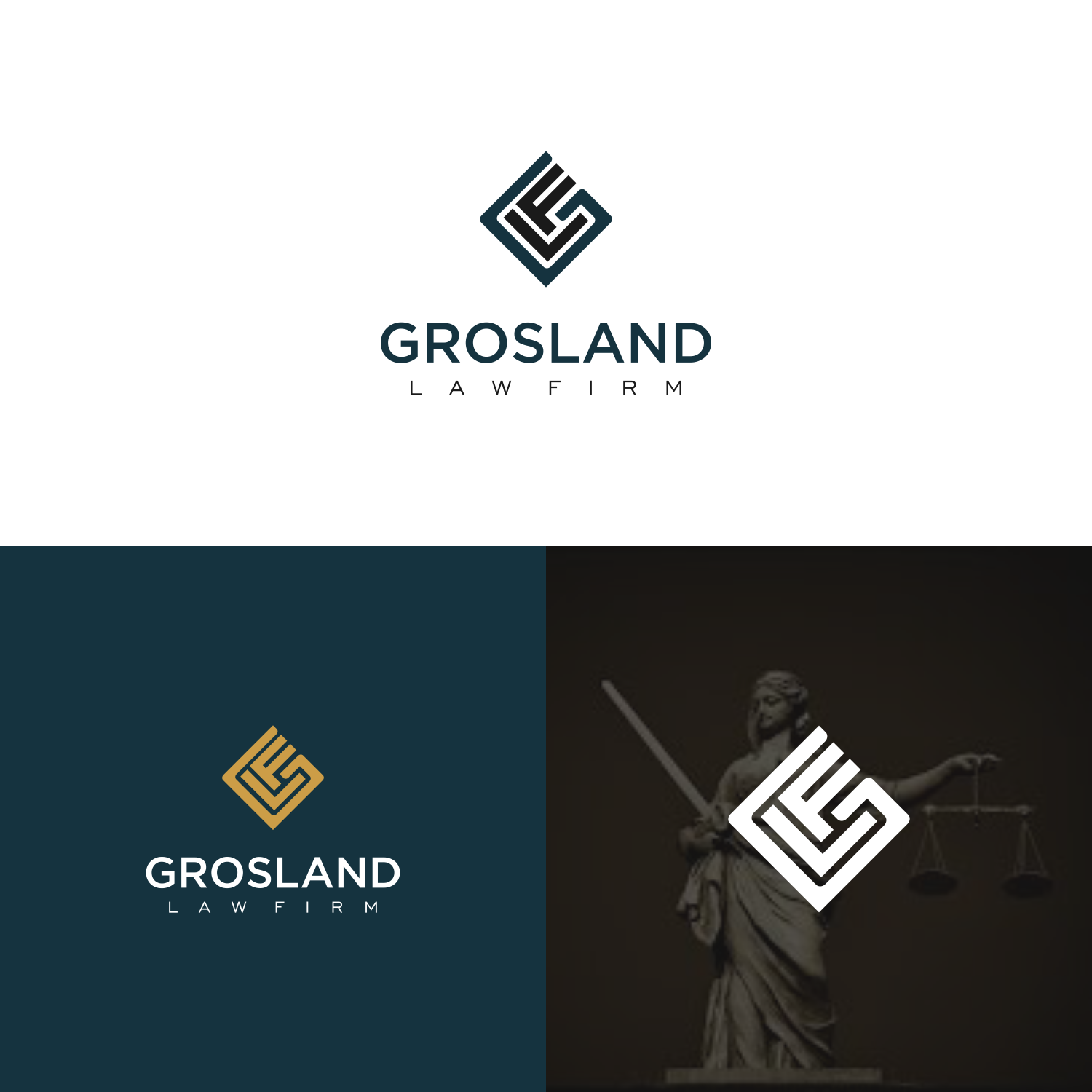 Logo Design by Mkey Designer for Grosland Law Firm | Design #19940960