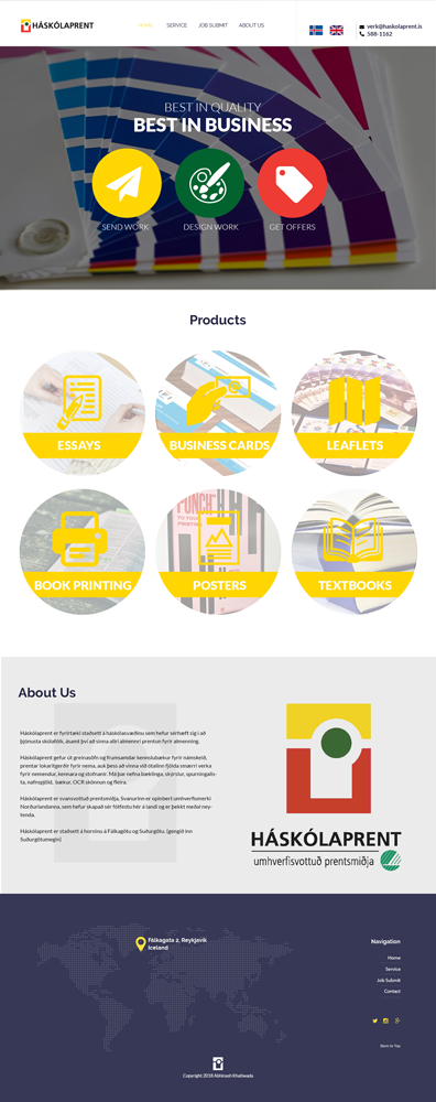 Diseño Web por Abhinash para Haskolaprent | Diseño #19943212