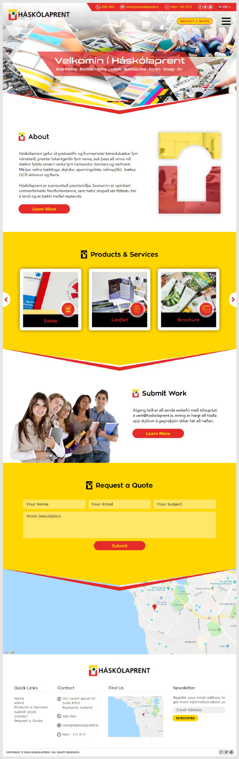 Web Design par -Marc- pour Haskolaprent | Design #19989857