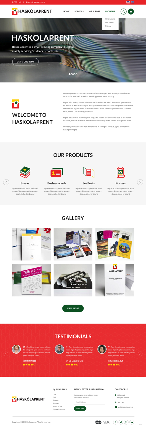 Web Design par pb pour Haskolaprent | Design #19930498